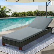 Sun Lounge Wicker Lounger Day Bed Patio Outdoor Furniture Setting