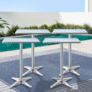 6pcs Adjustable Aluminium Outdoor Square Bar Table