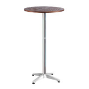 Outdoor Bar Table Furniture Wooden Cafe Table Aluminium Adjustable Round Gardeon