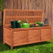 Outdoor Storage Bench Box 210L Wooden Patio Garden Chair Seat