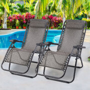 Outdoor Sun Lounge Folding Camping Zero Gravity Chair