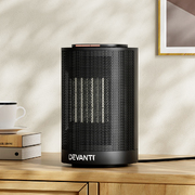 Portable Ceramic Heater - Devanti Electric Fan Heater for Home & Office (1200W)