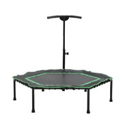 48" Mini Trampoline Rebounder Handrail Fitness Exercise Jogger Cardio Workout