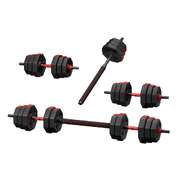 40kg Adjustable Dumbbell Barbell Set Weight Plates - Home Workout