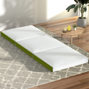 Bedding Foldable Mattress Folding Bed Mat Camping Trifold Single Green