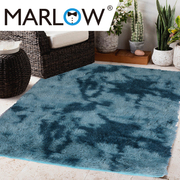 Floor Rug Shaggy Rugs Soft Large Carpet Area Tie-dyed 120x160cm Blue
