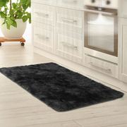 Floor Rug Shaggy Rugs Soft Large Carpet Area Tie-dyed 80x120cm Black