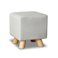 Artiss Fabric Square Foot Stool - Beige