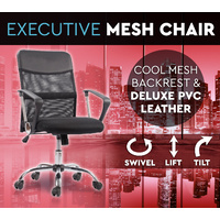 Executive Premium PU Leather Office Chair Deluxe Black 11
