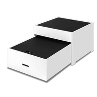 Kids Table Storage Play Desk Children Furniture Chalkboard Game