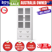 Buffet sideboard 180cm hutch storage cabinet kitchen drawer door white