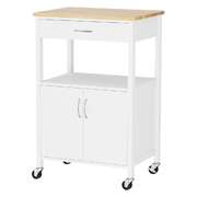 Kitchen Island Trolley Rolling Serving Cart Storage Drawer Cupboard 60cm