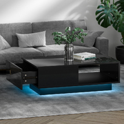 Coffee Table Led Lights Black