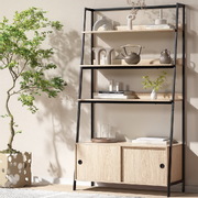 Bookshelf with Cabinet Oak