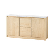 Buffet Sideboard Marble Style Tabletop - Pine