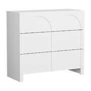 Chest of 6 Drawers Lowboy Cabinet White