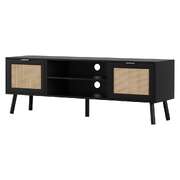 TV Unit 150cm Storage Cabinet Black