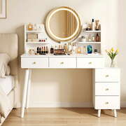 Dressing Table Vanity Desk LED Mirror Charging Station | EXTG