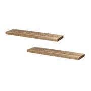 Floating Wall Shelf Set of 2 Wooden Storage Rack Display Shelves 90cm