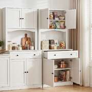 Buffet Sideboard Cabinet 180cm Set of 2 White | EXTG