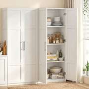 Buffet Sideboard Cabinet Set 2 White 180cm | EXTG