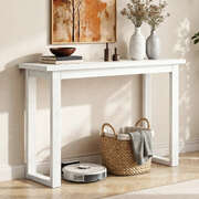 Console Table 110cm Modern Entryway Hall Table White