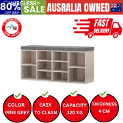 Shoe Cabinet Rack Shoe Bench Fabric Seat Pine BOA