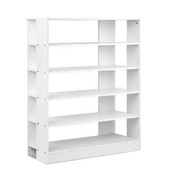 6-Tier Shoe Rack Cabinet - White