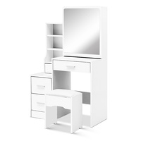 Dressing Table Stool Mirror Jewellery Cabinet Drawer White