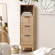 3 Chest of Drawers with Shelf - BRIONY Oak