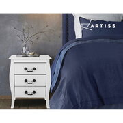 Artiss Bedside Tables 3 drawers Storage Nightstand Side Chest Cabinet Lamp Unit