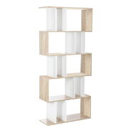 Bookshelf 5 Tiers - RITA White and Oak