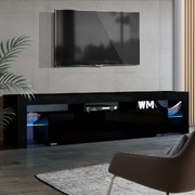 Entertainment Unit TV Cabinet LED 189cm Black Elo