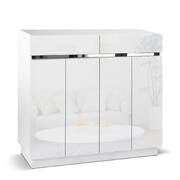 High Gloss Shoe Cabinet Storage Rack Organisers Boxes Cupboard Drawers
