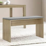 Dining Bench NATU Upholstery Seat Stool Chair Cushion Kitchen Furniture Oak 90cm