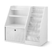 Kids Bookshelf Children Bookcase Organizer Storage Rack Display Drawer White