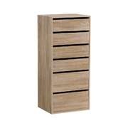 Tallboy Pine 6 Chest of Drawers Wooden Dresser, Elegant Storage Cabinet
