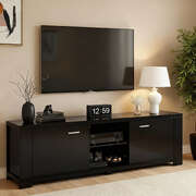 TV Cabinet Entertainment Unit 160cm Black Finish