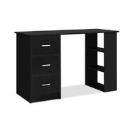 Computer Desk Drawer Shelf Cabinet Black 120CM