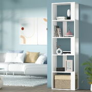 Display Shelf 5 Tier Storage Bookshelf Bookcase Ladder Stand Rack