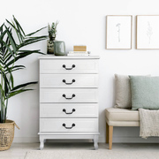 5 Chest of Drawers - KUBI White