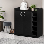 Shoe Cabinet Shoes Storage Rack 21 Pairs Organiser Shelf Cupboard Black