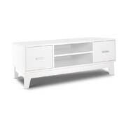 Entertainment Unit with Cabinets - White