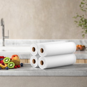 4 Rolls Food Vacuum Sealer Bags Heat Sealing Bag Pack 25CMX6M 