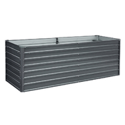 Garden Bed 240x80x77cm Planter Box Raised Container Galvanised Herb