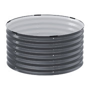 Garden Bed 90X45cm Round Latches Planter Box Raised Galvanised Herb