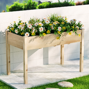 Garden Bed Elevated Wooden Planter Box Raised Container