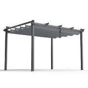 Gazebo Outdoor Garden Pergola Aluminium Frame Adjustable Canopy 3x4m Grey