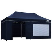 Instahut Aluminium Gazebo Pop Marquee Up 3x6m Outdoor Gazebos Wedding Tent Navy