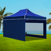 Gazebo Pop Up Marquee 3x4.5 Folding Wedding Tent Gazebos Shade Blue